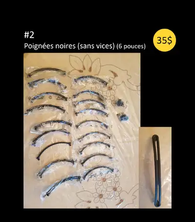 Poignées de tiroir noires de 6 pouces, View more