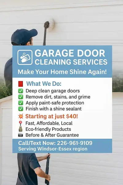 Garage door cleaning service, View more