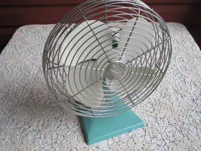 Vintage Superior Electric Aqua Blue 12" Fan Mid Century Modern, View more