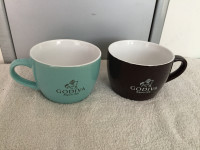 Set of 2 Retro Godiva Belgian 1926 XL 20 oz Coffee Mugs - NEW