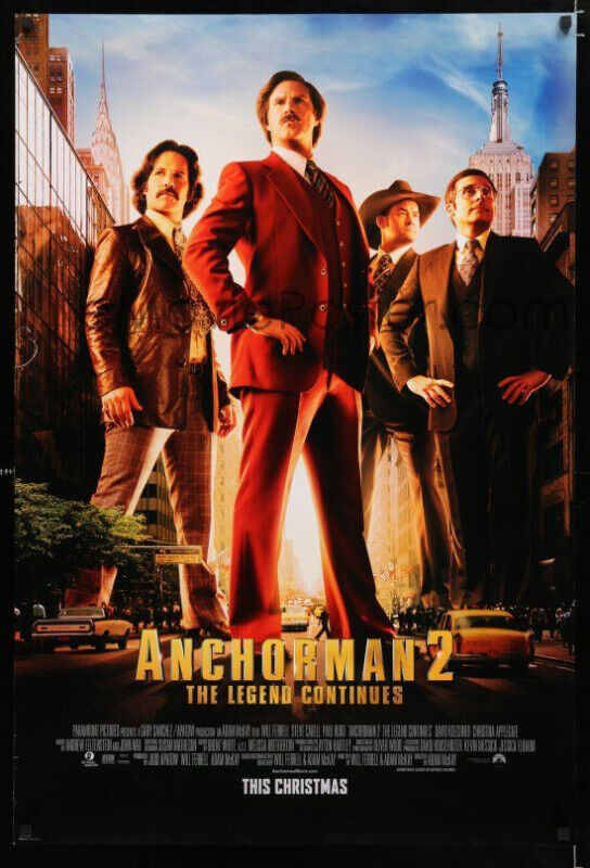 ANCHORMAN 2: THE LEGEND CONTINUES (2013) ORIGINAL MOVIE POSTER in Arts & Collectibles in Truro