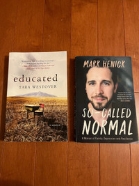 Educated by Tara Westover and So Called Normal by Mark Henick 