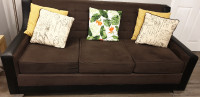 chocolate color couch