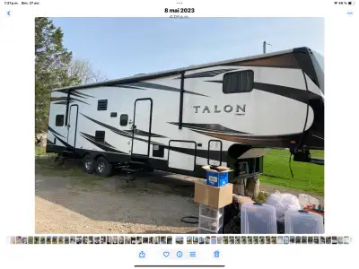 Roulotte a sellette avec garage , Jayco Talon , 40 pieds , 2018 , masse nette 5259 , très propre , t...