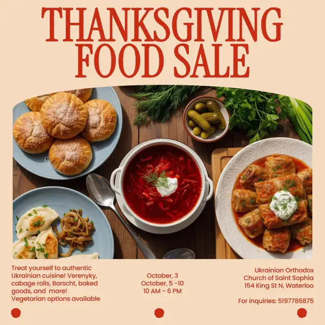 THANKSGIVING FOOD SALE