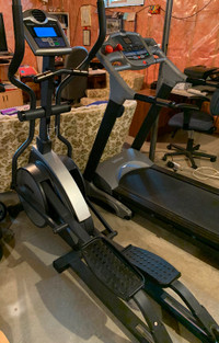 Used elliptical and treadmill