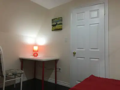 Furnished room on the upper floor of the house is available starting from July 1st for 730 dollars a...