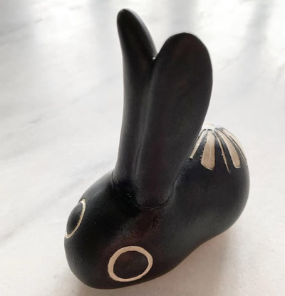 WANTED Strawberry Hill Pottery black bunny, down position, View more