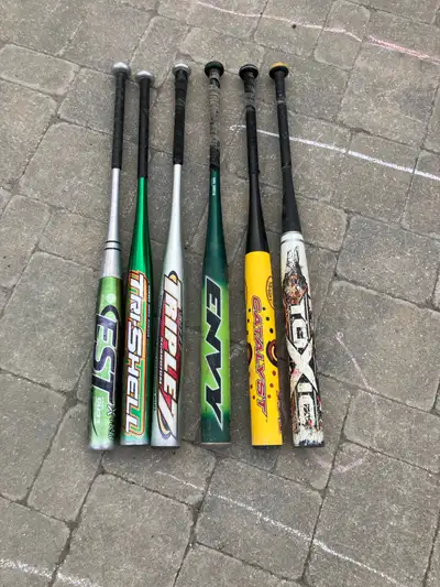 lot of 6 SloPitch / softball bats, View more