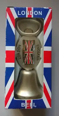 London England Bottle Opener & Bell with Swivel Center
