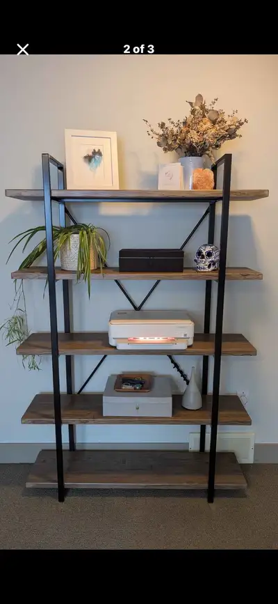 5 Tier Industrial Style Bookshelve, View more