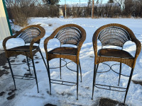 Wicker bar stools ( chairs)