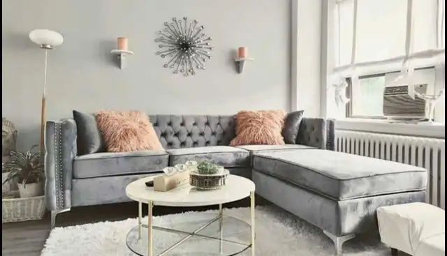 Crate and Barrel Grey Sectional L Shape Reversible Modern Free D in Couches & Futons in City of Toronto - Image 2