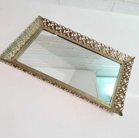 Beautiful mirrored vintage vanity tray