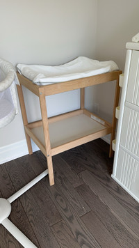 IKEA diaper changing table with changing pad