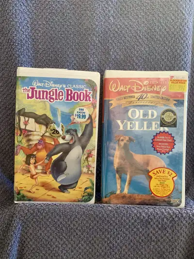 Relive the magic with this nostalgic lot of Disney VHS tapes, featuring: Item 1 - $5 The Jungle Book...