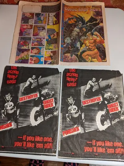 Here are some Rare Comic Book Paraphernalia. Take the whole lot for $5 Christmas sale! 1) TWO promot...