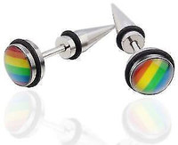Nouveautés mode couleur arc - en - gay pride boucles d'oreilles