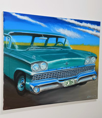 1959 METEOR CLASSIC CANADIAN CAR PAINTING BY ELTON McFALL ART