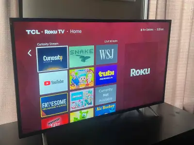 Smart TV with built-in Roku. Includes multiple HDMI ports and USB. Great for streaming. Stand includ...