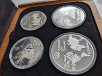 1976 Silver Canadian Montreal Olympic  4 Coins  Set Serie I