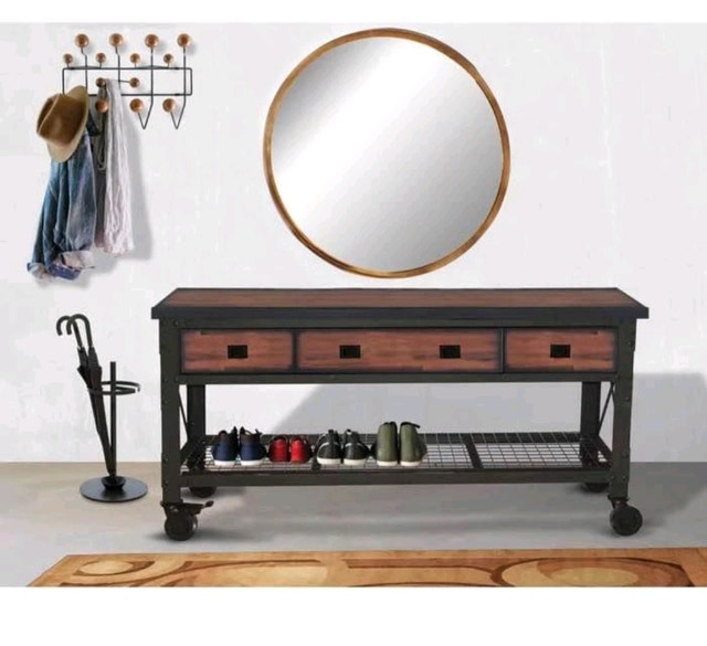 72 in Rolling with Butcher block top Hutches & Display