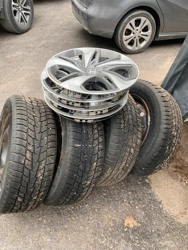 Winter tires, Honda Civic Moto, master 16 inch with hubcaps in Tires & Rims in Peterborough - Image 6