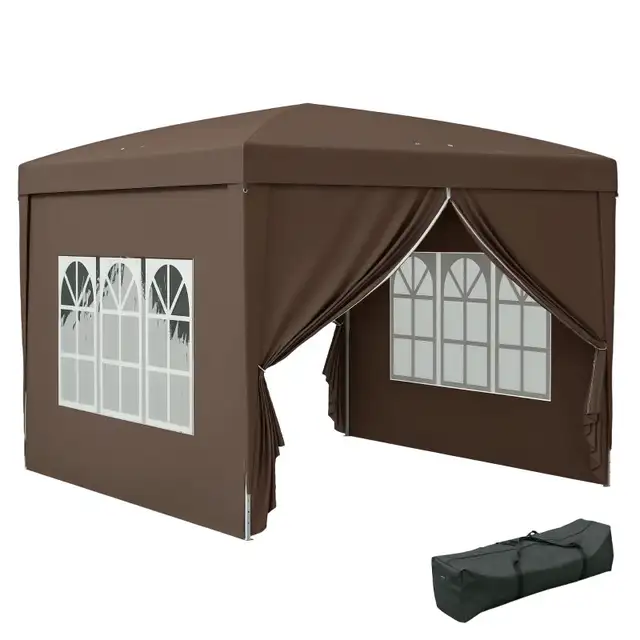 10'x10' Outdoor Pop Up Party Tent Wedding Gazebo Canopy  in Patio & Garden Furniture in Markham / York Region - Image 11