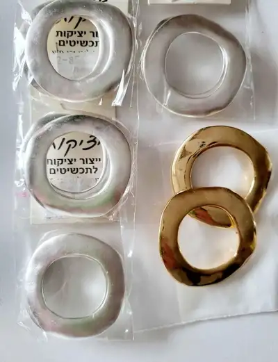 New Silver and Gold Round Link Components Connectors Jewelry, View more