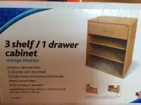 3 shelf / 1 drawer cabinet