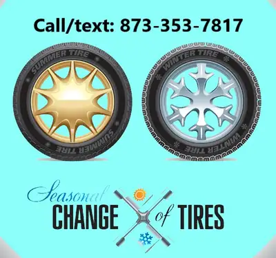 Text/call us at 873-353 -7817. Hello there, we provide seasonal mobile tire changing service for Ott...