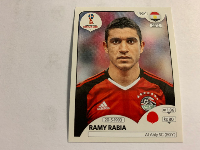 2018 PANINI FIFA WORLD CUP RUSSIA RAMY RABIA STICKER #78 EGYPT dans Art et objets de collection  à Longueuil/Rive Sud