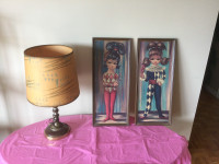 Vintage Lamp and Pictures 