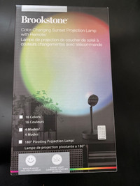 BNIB Color-changing sunset projection lamp with remote