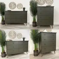 Dresser and Tall Boy- Mid Century - refinished furniture 