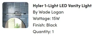 HYLER LED vanity light/picture light, View more