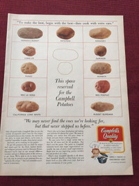 1967 Campbell’s Potatoes Used Original Ad
