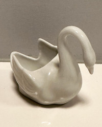 MINI CYGNE SWAN BLOWN GLASS VINTAGE RETRO MID CENTURY PLANTER