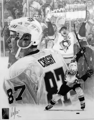 Wholesale Lot of (5) Sidney Crosby NHL Licensed Art Prints., View more