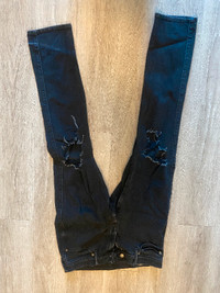 Abercrombie Ripped Black Skinny Jeans 30X32 Vintage