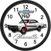 1967 Chevrolet Chevelle (Ermine White) Custom Wall Clock - New