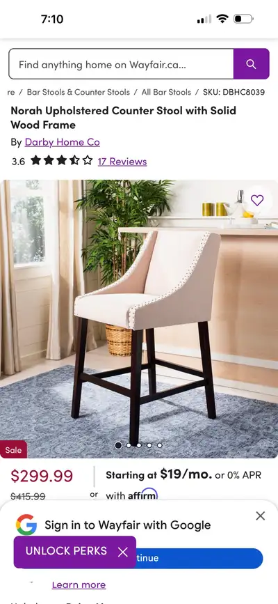 Darby Home bar stools( quantity 2 80$ each), View more