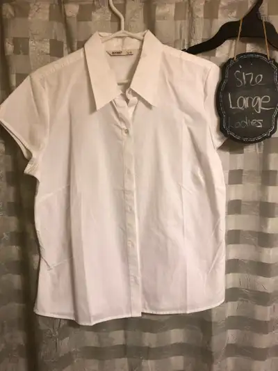2 Ladies Short Sleeve button up shirts - LARGE, View more