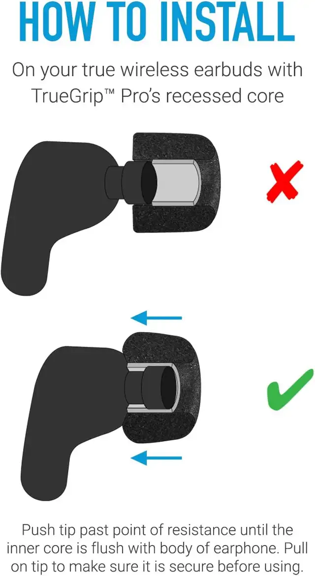 Comply TrueGrip Pro Memory Foam Earphone Tips for Earbuds547962636814919685