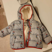 Baby gap Disney Minnie Mouse winter puffer coat 12-18 months