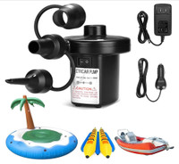 Electric Air Pump Portable Quick-Fill Air Pump with 3 Nozzles