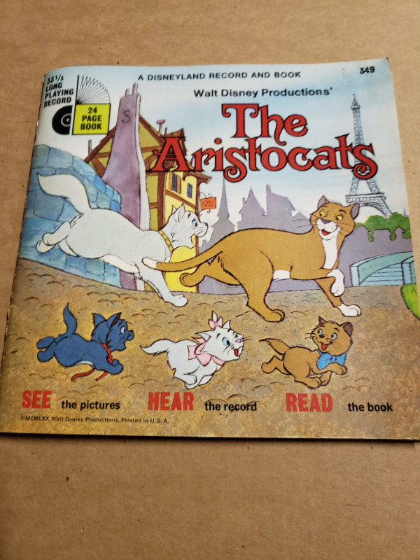 The aristocats audio book on record 45 rpm in Arts & Collectibles in Norfolk County
