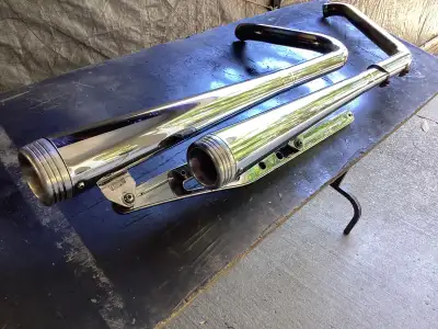 One stock system off 1996 Fat Boy excellent condition all frame mounting brackets included $200.00 S...