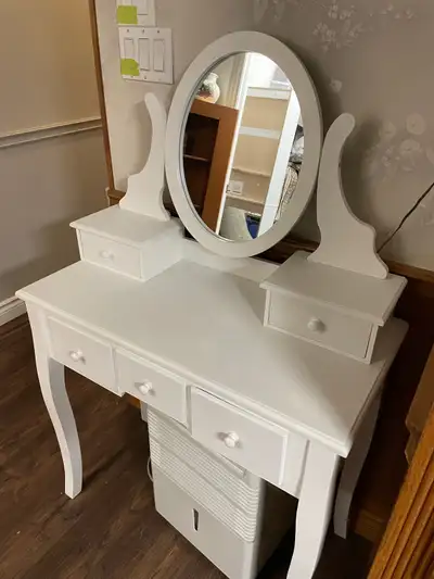 White vanity table /desk, View more