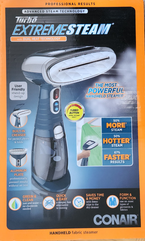 Conair Turbo ExtremeSteam Handheld Fabric Steamer in Irons & Garment Steamers in City of Toronto - Image 2